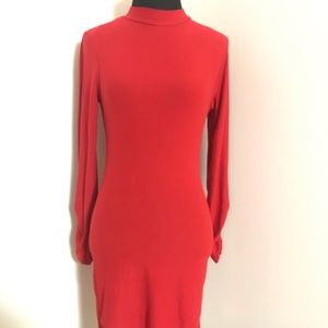 Red Long Sleeve Dress